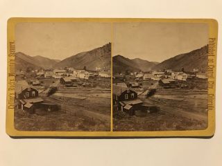 Rare Antique Old West Idaho Springs Colorado Mining Town Stereoview Sv Photo