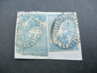 Victoria Stamps: Half Length On Piece - Rare (c229)