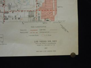 LAS VEGAS Nevada vintage 1967 US Geological Survey Quadrangle Map 4 panels 3