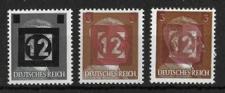 Naumberg Germany Local 1945 Nh Set Of 3 Stamps Unchecked Rare