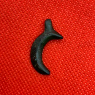 Rare Ancient Bronze Pendant Viking Amulet Young Moon