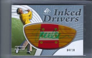 2012 Sp Game Johnny Miller Auto /10 Inked Drivers Persimmon Autograph Rare