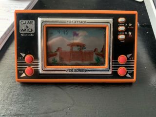Nintendo Game And Watch Fire Attack Series Year 1982 Very Rare