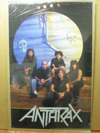 Vintage Anthrax Rock N Roll American Heavy Metal Band 1990 Poster 12721