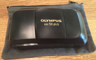 Euc Olympus Infinity Stylus 35mm Point&shoot Camera Rare Black Gold Film
