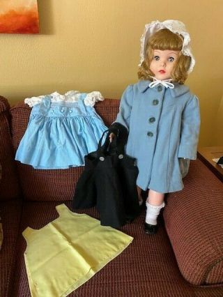 Rare Vintage 30 " Effanbee Mary Jane Doll With Clothes