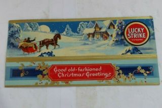 Rare Vintage Lucky Strike Cigarettes Advertising Box Sign Horse & Carriage Case