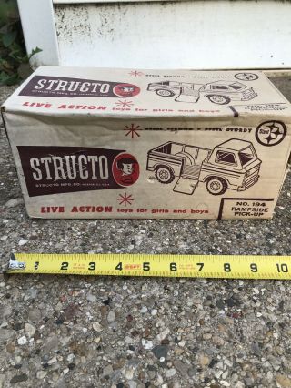Rare 1964 Structo 194 Corvair Rampside Pick - Up Box Only
