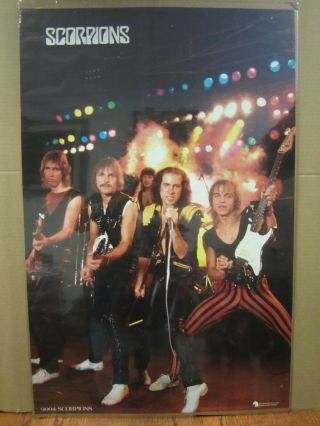 Vintage Scorpions Poster Music Rock And Roll Band West Germany Print 3432