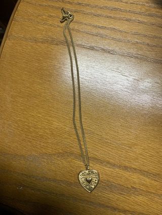 Vintage Rare Little Orphan Annie Heart Pendant Necklace,  Avon 1980s I Love You