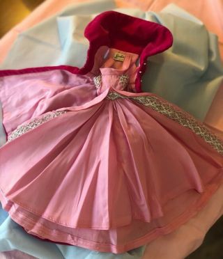 Vtg Orig Barbie Sophisticated Lady Velvet Coat And Elegant Pink Dress 993 1543