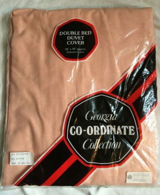 Vintage Giorgia Co - Ordinate Peach Duvet Cover Double In Pack