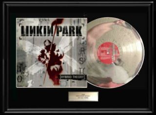Linkin Park Rare Framed Lp White Gold Silver Platinum Tone Record Non Riaa