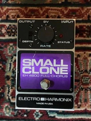 Rare Electro Harmonix Small Clone Mini Chorus Fx Pedal Eh4600 Vintage Mn3007 Ic