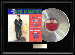 Neil Diamond The Feel Of Debut Lp Rare White Gold Silver Platinum Tone Record