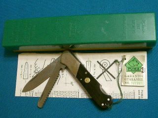 Rare Mib Vintage Puma Germany 220 923 Jagdmesser Folding Hunter Bowie Knife Saw