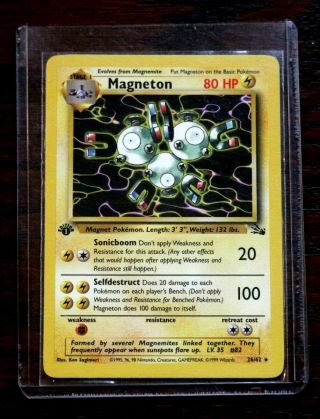Pokemon 1st Edition Magneton Team Fossil 26/62