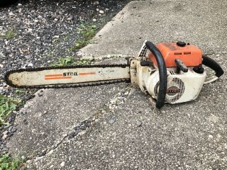 Rare Vintage Stihl 041 Chainsaw With 20  Bar “needs Points Cleaned”