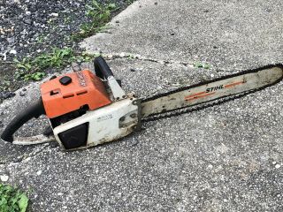 RARE VINTAGE STIHL 041 CHAINSAW WITH 20  BAR “NEEDS POINTS CLEANED” 2