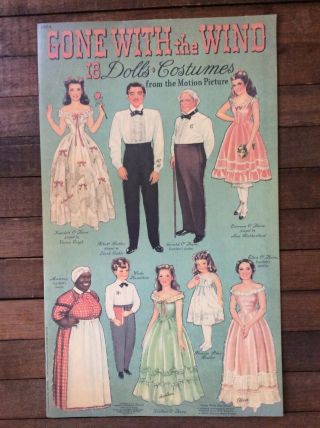 Vintage Gone With The Wind Uncut 1990 Turner Paper Dolls & Costumes Sharp &