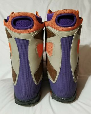 Nike Zoom Force 1 Snowboard Boots Grey Orange Purple RARE Mens 8 WORNED ONCE 3