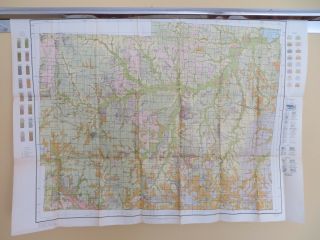 1914 Antique Map Missouri Johnson County Warrensburg Knob Noster 40 X 29 " 8870