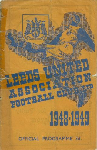 Rare Football Programme Leeds United V Plymouth Argyle 1949