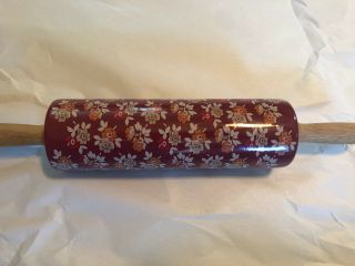 The Pioneer Woman Rare Autumn Harvest Fall Flowers Ceramic Rolling Pin