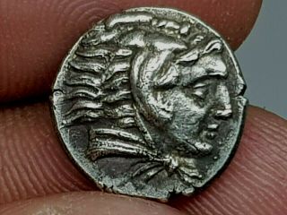 Museum Quality Rare Ancient Greek Silver Drachma Coin Of Alexander 3 Gr 14 Mm