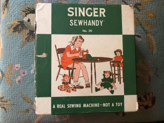 Rare Antique Black Singer 20 Sewhandy Child’s Sewing Machine