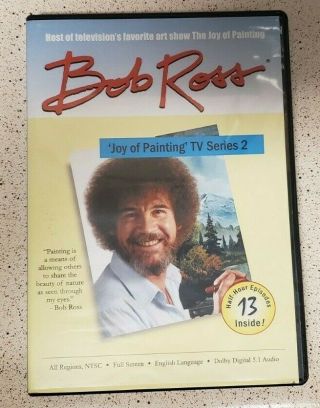 Bob Ross Joy Of Painting Tv Series 2 Dvd,  3 - Disc Set Rare Oop 13 Eps 6.  5 Hours