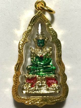Phra Kaew Morakot Lp Rare Old Thai Buddha Amulet Pendant Magic Ancient Idol 6