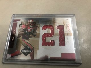 Frank Gore 2007 Leaf Limited Game Worn Jersey Card J - 19 09/21 Rare 49ers