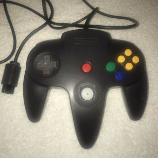 Nintendo 64 N64 Authentic Black Joystick Controller Video Game Remote Vintage