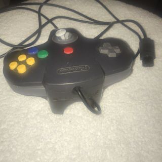 Nintendo 64 N64 Authentic Black Joystick Controller Video Game Remote Vintage 3