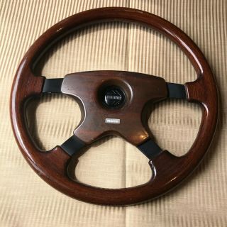 Rare Vintage Momo 1990s Wood Steering Wheel