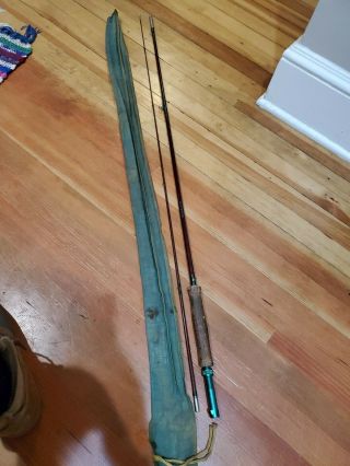 Vintahe Wright & Mcgill Green Hornet Two (2) Piece Fly Fishing Rod 8gh 7 1/2 