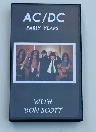 Ac/dc Early Years With Bon Scott Uk Concert Tour Pal Vhs Tape Rare 1977 To 1978