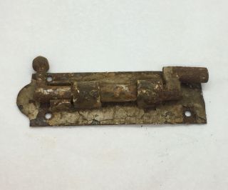 Antique Offset Door Bolt Slide Sliding Lock Latch Without Receiver Plate 5.  5”