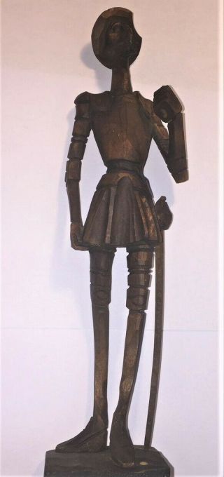 Don Quixote Man Of La Mancha Hand Carved Wood Figurine Statue Sculpture Spain