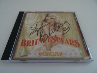 Britney Spears Circus Hand Signed Cd Sleeve Only Rare If You Seek Amy Womanizer