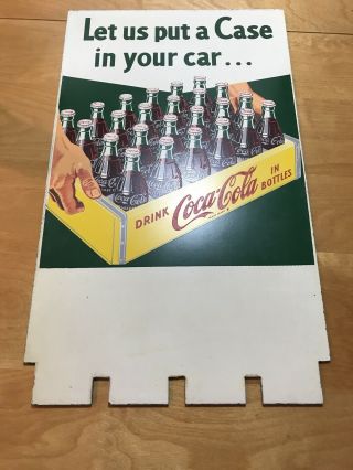 Rare Vintage Coca Cola Masonite Display Sign Case With Bottles
