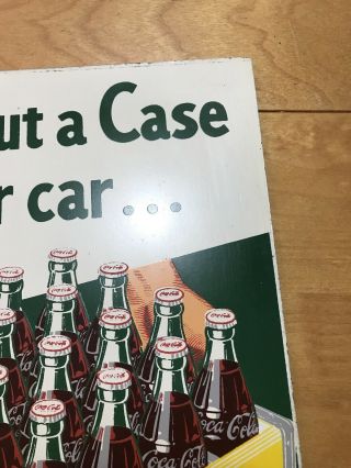 Rare Vintage Coca Cola Masonite Display Sign Case With Bottles 3