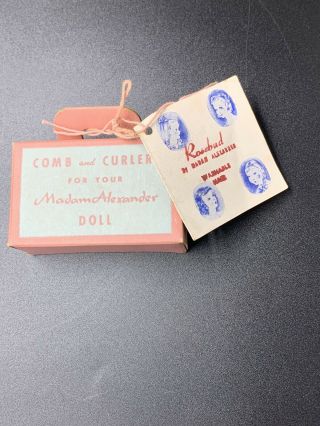 Vintage Antique Madame Alexander Rosebud Comb And Curler Set Accessory Mib