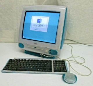 Rare Vintage 1999 Apple Imac G3 Computer All In 1,  Cd Drive Apple Keyboard Mouse