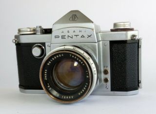 Rare Asahi Pentax AP 35mm SLR Film Camera & Takumar 58mm f2 Lens - & EXC 2
