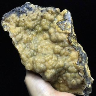 750g Rare Translucent Yellow Spherical Fluorite Crystal Cluster Mineral Specimen