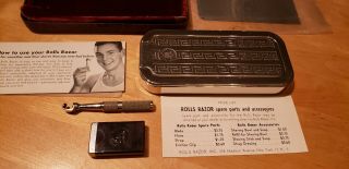 Antique Rolls Razor " The Traveler " Kit Razor Blade Sharpener Kit Case