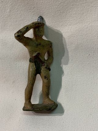 Very Old Vintage Antique Rare Cast Iron Indian Native American 3” Figurine