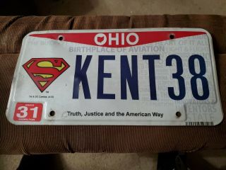 Rare Ohio Superman License Plate